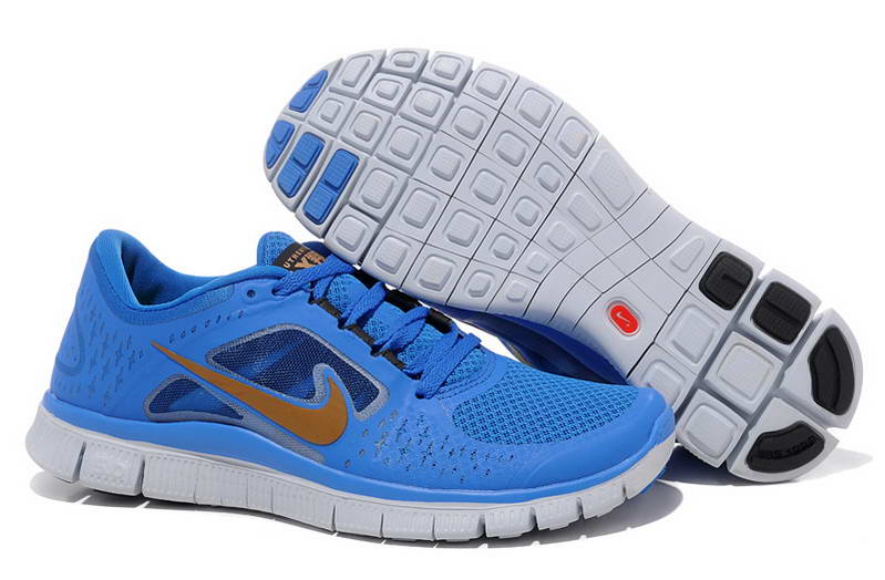 Nike Free Run Womens Shoes 5.0 Breathable Blue Brown